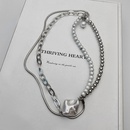 retro inlaid pearl chain irregular simple titanium steel collarbone chainpicture9