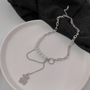 retro bear pearl hollow chain titanium steel necklace wholesalepicture9