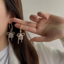 Fashion microset bow tassel moon metal earringspicture7