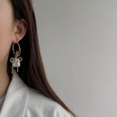 Fashion microset bow tassel moon metal earringspicture6