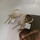 Fashion microset bow tassel moon metal earringspicture8