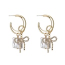 Fashion microset bow tassel moon metal earringspicture10