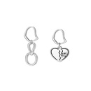 retro heart shaped asymmetric jewelry simple ring buckle heart alloy earringpicture10