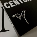 Fashion butterfly wings girls hollow silver earrings wholesale studpicture9