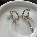 Fashion butterfly wings girls hollow silver earrings wholesale studpicture10