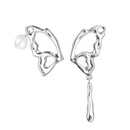 Fashion butterfly wings girls hollow silver earrings wholesale studpicture11
