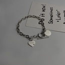 round brand fashion female OT heart shaped metal texture bracelet titanium steelpicture9