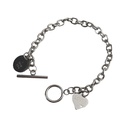 round brand fashion female OT heart shaped metal texture bracelet titanium steelpicture10