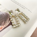 fashion rhinestone square earrings alloy geometric earringspicture8