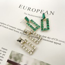 fashion rhinestone square earrings alloy geometric earringspicture9