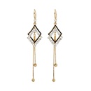 fashion diamondshaped tassel earrings simple diamond alloy earringspicture9