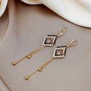 fashion diamondshaped tassel earrings simple diamond alloy earringspicture10
