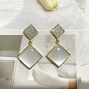 fashion opal earrings simple inlaid diamond alloy earringspicture12
