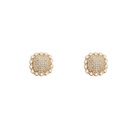 New Square Pearl Diamond Stud Earrings Female Simple Alloy Fashionpicture11