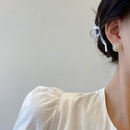 New Square Pearl Diamond Stud Earrings Female Simple Alloy Fashionpicture7