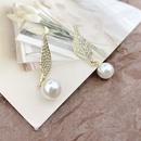 fashion pearl diamond earrings simple wingshaped alloy earringspicture10
