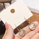 fashion threedimensional letter LOVE inlaid shell alloy earringspicture11