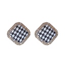 fashion houndstooth square earrings geometric contrast color alloy earringspicture11