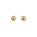 Fashion new college retro female Baba plaid alloy resin earrings femalepicture9