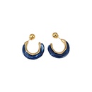 simple solid color Cshaped oil drop earrings fashion alloy earringspicture10