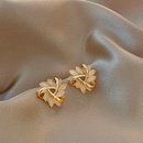 Fashion opal petal female simple new alloy stud earringspicture8