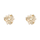 Fashion opal petal female simple new alloy stud earringspicture10