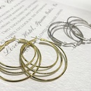 fashion multilayer geometric round earrings simple alloy earringspicture7