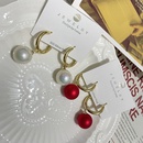 fashion pearl earrings simple Cshaped alloy drop earringspicture11