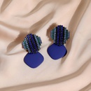 fashion Klein blue square diamond alloy earringspicture10