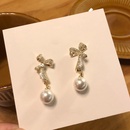 Fashion Bow Pearl Earrings Sweet Alloy Earringspicture9