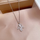Angels eye  microencrusted zircon titanium steel necklace wholesalepicture6
