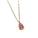 fashion contrast color gourd microencrusted zircon necklace wholesalepicture7