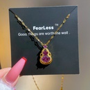 fashion contrast color gourd microencrusted zircon necklace wholesalepicture9