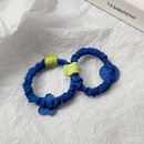Klein blue hair ring cute flower ponytail Korean smiley head ropepicture7
