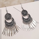 ethnic retro coin tassel geometric contrast color earrings wholesalepicture7