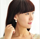 Fashion cross full diamond pearl stud alloy earrings wholesalepicture6