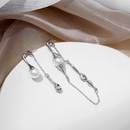 fashion inlaid pearl asymmetrical long tassel drop earrings wholesalepicture10