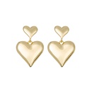 simple plain threedimensional mirror heart alloy drop earrings wholesalepicture11