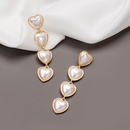 fashion long heart shaped full pearl alloy drop earrings wholesalepicture10