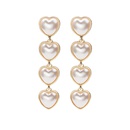 fashion long heart shaped full pearl alloy drop earrings wholesalepicture11