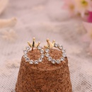 Fashion Round Rhinestone Smooth Crown Alloy Stud Wholesalepicture7