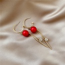 fashion inlaid red pearl long tassel alloy drop earrings wholesalepicture9
