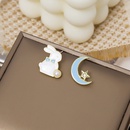cartoon cute asymmetrical cute rabbit drop earrings wholesalepicture10