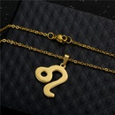 twelve constellation Leo pendant stainless steel necklace earrings setpicture8
