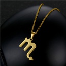 Scorpio twelve constellation pendant stainless steel necklace earrings setpicture7