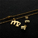 Virgo twelve constellation pendant stainless steel necklace earrings setpicture9