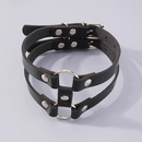Leather double leg ring exaggerated geometric multilayer leg decorationpicture9