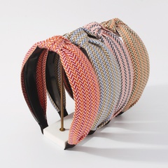 vintage fabric knot contrast color fashion headband wholesale