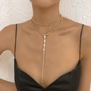 fashion Yshaped simple full rhinestone doublelayer alloy necklace wholesalepicture9