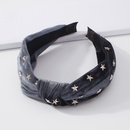 simple solid color knotted fashion fivepointed star retro velvet headbandpicture9
